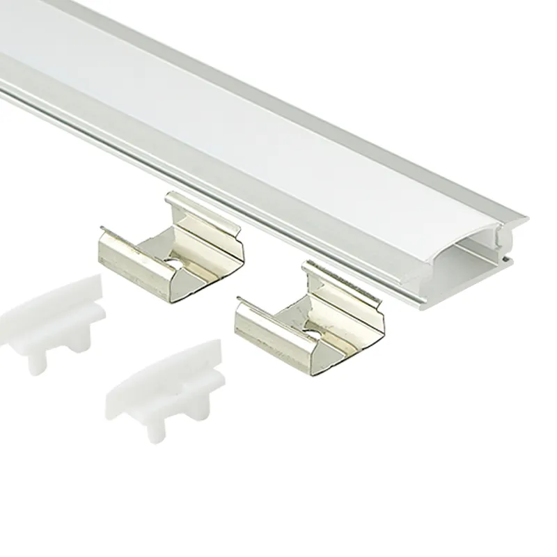 Luz lineal led conectable para tira de luces, 17x7A, perfil de aluminio personalizado, color negro, precio de fábrica
