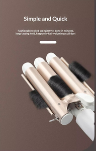 Fer à <span class=keywords><strong>boucler</strong></span> à trois tubes effet vague d'eau le plus vendu, lisseur de cheveux, <span class=keywords><strong>appareil</strong></span> à permanente électrique à plaques chauffantes pour boucles en spirale - Product Image 3