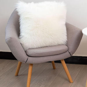 Free Sample Red Mongolian Lamb Pillow Home Chair <b>Fur</b> <b>Throw</b> Pillows - Product Image 5