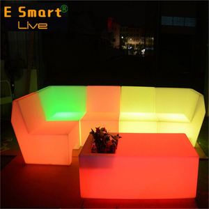 Led bar muebles Banco bar/<span class=keywords><strong>club</strong></span>/al aire libre de color led iluminado transversal sofás led curva sofá seccional al aire libre - Product Image 2
