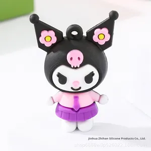 Kuromi 펀치 박스 키 체인 슈퍼 소프트 플러시 및 실리콘 도매에 대한 산리오 3D 입상 펜던트에 대한 만화 - Product Image 6