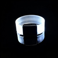 Bracelet lumineux LED personnalisé avec logo gravé, ajustable, en plastique, à aimant, pour la musique et les soirées