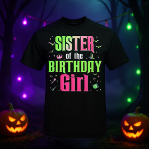 Camiseta con tema de bruja para hermana de la cumpleañera, para conjuntos familiares a juego - Product Image 3