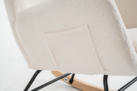 Fauteuil à bascule moderne personnalisé en tissu Teddy avec fonctions de sécurité pour chambre de maman et bébé
