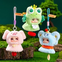 Porte-clés en peluche personnalisés OEM, mignons et moelleux, en forme de démon, poupées en peluche, pendentifs pour sacs de femmes et filles, porte-clés de voiture, pour machine à griffes