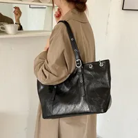 Sacs à main en cuir PU de haute qualité pour femmes, sacs de shopping grande capacité, sacs à bandoulière décontractés pour femmes, sacs fourre-tout solides, sacs messager