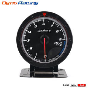 Tachymètre de voiture à cadran noir de 60 mm, nouveau moteur pas à pas universel 12 V haute vitesse avec support, lumière rouge et blanche pour camions - Product Image 1