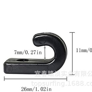 Boat Fitting J Type <b>Hook</b> 26mm <b>Plastic</b> Deck <b>Hook</b> For Kayak Canoe Boat Accessories - Product Image 1