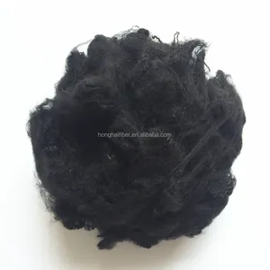 recycled 1.4d polyester staple fiber black psf