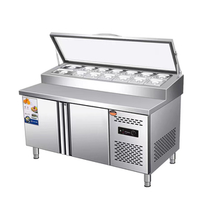 Expositor Refrigerado Comercial de Alta Qualidade para Saladas, Balcão de Exibição para Aplicações em Bar, Balcão para Acompanhamentos com Laterais Perfuradas - Product Image 3