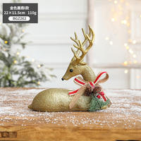 Vente en gros Décoration de maison de Noël Cerf de table de Noël Elan de Noël Renne debout doré Décoration de Noël