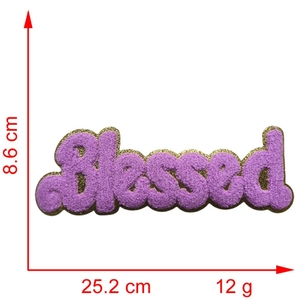 New Big Size <strong>Iron</strong> <strong>on</strong> Gold <strong>Edge</strong> Jesus Embroidery Chenille Patch Blessed Embroidered Christian Chenille Patch for Clothing Bag - Product Image 3