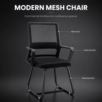 Chaise de bureau exécutive pour salle de conférence, mobilier commercial, prix abordable, sans roulettes