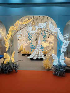 Nueva llegada de accesorios de boda mariposa eléctrica arco de luz fiesta Eventos Decoración colgante Led alas de mariposa para la decoración del techo de la boda - Product Image 3
