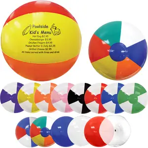 Ballons de plage gonflables en PVC de 16 pouces pour jouets de plage avec logo personnalisé