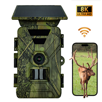 Kamera Trail Wifi Tenaga Surya dengan Penglihatan Malam 60MP 8K, Waktu Trigger 0.3s untuk Pemantauan Satwa Liar dan Berburu