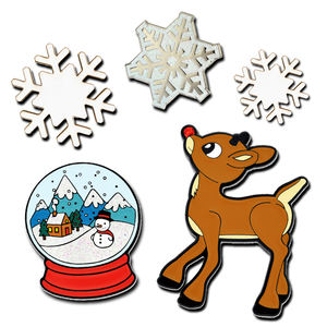 <span class=keywords><strong>2023</strong></span> nouveau plaqué Souvenir personnalisé mignon bonhomme de neige père noël arbre de noël émail broches métal artisanat pour noël - Product Image 3