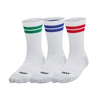 Chaussettes de sport personnalisées en coton tricoté unisexe pour jeunes, avec logo, pour la course, à compression, à épaisseur standard, pour l'automne