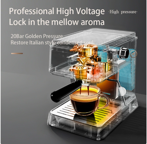 Máquina de Espresso Semiautomática Estilo Italiano para Uso Doméstico, Todo en Uno, con Espumador de Leche, Control de Temperatura, 1300W, Vaporizador - Product Image 2