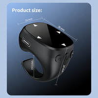 Smarter Ring Kabelloser Seitenumblätterer Touchscreen Fernbedienung für Kurzvideos Tragbarer Finger-Controller Kompatibel 24 Stunden Nutzbar