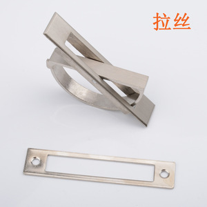 Modern Minimalist Recessed Concealed Handle Zinc Alloy Brushed Gloss <b>Black</b> Drawer Furniture Handle For Tatami Cabinet Doors - Product Image 2