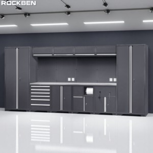 Gabinete multifuncional ROCKBEN, caja de herramientas móvil de taller de garaje personalizado de Metal, gabinete combinado de reparación de automóviles con cajones - Product Image 1