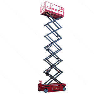 Table élévatrice à ciseaux électrique à roues avec moteur à courant alternatif utilisée dans les ateliers de réparation de machines d'hôtels de construction Ascenseur hydraulique - Product Image 4