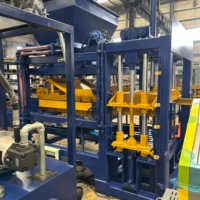 Machine à briques de ciment entièrement automatique QT4-15B, commande PLC, presse hydraulique pour usine de blocs de béton de moyenne taille