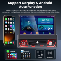 Qualité Exceptionnelle Android 14 Carplay Écran Tactile Auto 7 Pouces IPS Rétractable Navigation GPS Universelle MP5 1 Din Voiture