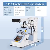 Presse à Chaud 3-en-1 Combo pour Sublimation – Mini Presse Thermique pour Stylos, Casquettes, Étiquettes et Marquage de T-shirts