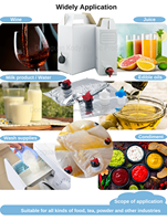 Distributeur de boissons alimentaire Bag-in-Box 96oz 3L 5L 10L avec robinet de remplissage pour Vodka, Champagne, Café, Bière, Impression par gravure