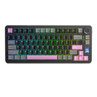 Keyboard Mekanik AULA S75 PRO Tiga Mode 80 Tombol Full Key Hot Swappable untuk Gaming dengan Layar TFT