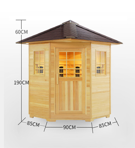 <span class=keywords><strong>Sauna</strong></span> a Cupola Moderna in Cedro Rosso con <span class=keywords><strong>Infrarossi</strong></span> Lontani, <span class=keywords><strong>Sauna</strong></span> <span class=keywords><strong>Finlandese</strong></span> per 4 Persone da Esterno con Kit <span class=keywords><strong>e</strong></span> Pannello di Controllo Computerizzato - Product Image 3