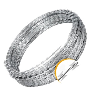 <span class=keywords><strong>Alambre</strong></span> <span class=keywords><strong>de</strong></span> Púas Antiescalada en Rollo, Acero Inoxidable/Hierro, Recubrimiento <span class=keywords><strong>de</strong></span> PVC Galvanizado, Protección Perimetral Duradera para Granjas y Carreteras - Product Image 1
