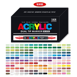 Marqueurs acryliques à double pointe, personnalisés, pour graffiti, pointe pinceau, double pointe, <span class=keywords><strong>Artistro</strong></span>, 36 couleurs, peinture acrylique permanente, ensemble de marqueurs acryliques - Product Image 6
