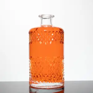 Venta directa Vino 500ml Botellas de vidrio Whisky Gin Vodka Glass Spirits Botellas para Vodka Vino Bourbon Licor