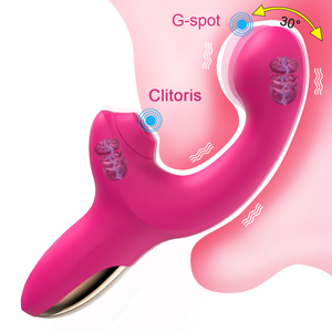 Potente consolador de silicona 3 en 1 para adultos, vibrador con hebilla de succión, succionador de pezón y clítoris, consolador eléctrico erótico para parejas, Juguetes sexuales - Product Image 4