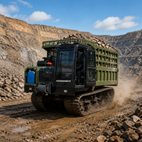 Camion benne sur chenilles robuste de 18 tonnes avec moteur diesel Yuchai, transporteur tout-terrain pour l'exploitation minière et la construction