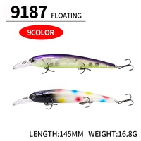 Leurre de pêche artificiel flottant en plastique, haute qualité, nouveau design, 145MM/16.8G, type Minnow à longue queue