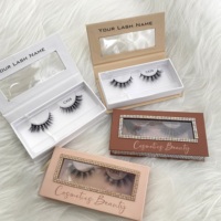 Faux Cils Vison 3D Effet Œil de Chat Volumineux Étiquette Privée, Bandes de Cils Vison Réel Naturels et Épais Effet Œil de Chat en Gros