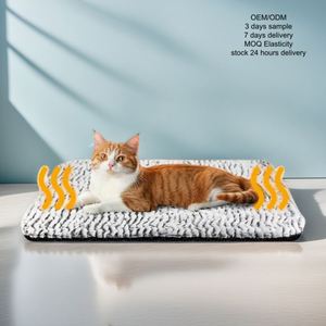 Almohadilla Térmica para Mascotas y Cama para Perros de Felpa con Base de Goma Sólida y Funda Extraíble para Animales Pequeños - Product Image 1