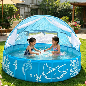 <span class=keywords><strong>Piscine</strong></span> pliable avec parasol, <span class=keywords><strong>piscine</strong></span> portable <span class=keywords><strong>pour</strong></span> enfants, <span class=keywords><strong>piscine</strong></span> de jeu aquatique, <span class=keywords><strong>piscine</strong></span>-tente de plage - Product Image 1