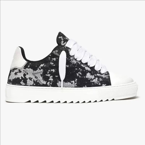 Fabrication sur mesure de chaussures de sport en toile à semelle épaisse de style parisien, lacets, bout rond, plateforme, chaussures décontractées pour hommes, peintes à la bombe - Product Image 3