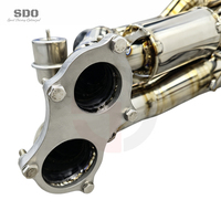 Escape Trasero SDO Ultraligero de Titanio para Porsche 718 Cayman GT4 4.0L 2019-2024, Silenciador de Alto Rendimiento con Válvula y Puntas Negras