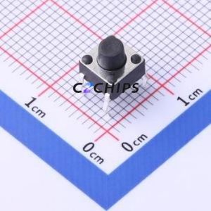 TC-6610-6-160G Tactile Switch Through hole Component THT-4P,6x6mm Switch Single Pole Single Throw Round Button 1.6N Through Hole - Product Image 1