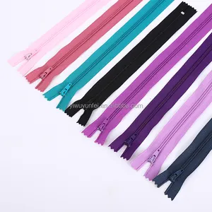 Garments processing accessories 3# 5# 7# Nylon Zipper with fancy electroplated zip slider Popular in market zipper pulls