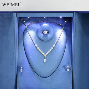 WEIMEI Luxury Wooden PU Leather Velvet Jewelry <b>Box</b> Rectangle Drawer Handle Custom Logo Wholesale Jewelry Display Storage <b>Box</b> - Product Image 3