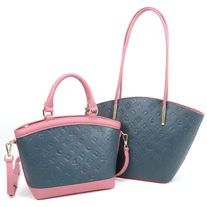 Bolso de Mano de Cuero PU con Patrón Repujado para Mujer, Bolso Tote de Gran Capacidad para Compras Diarias - Product Image 1