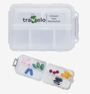 Custom Travel Pillboxes Personalized Logo Printing Promotional Corporate Gifts Compact Portable Medicine Organizer