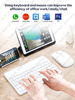 Tablet klavye Mouse Combos 10 inç evrensel Tablet ofis için kablosuz klavye fare seti